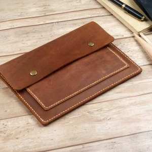 Genuine Leather Laptop Sleeve with Sling Design Waterproof Protective <b>Case</b> <b>for</b> Daily Use Custom Logo Color Custom Packing - Product Image 1