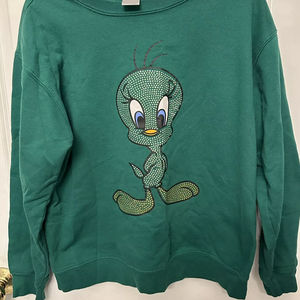 Sweat à capuche vintage surdimensionné pour homme en coton molletonné avec strass et pierres précieuses, style streetwear, personnalisable - Product Image 1