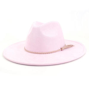 Sombrero Fedora de Ala Ancha, Color Sólido, Protección Solar, Diseño Personalizado, Decoración con Borlas, Casual para Exteriores, Pesca - Product Image 1