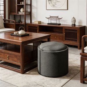 Circular Coffee <b>Table</b> <b>Stool</b> <b>with</b> Storage Space Convenient Ottomans & <b>Stools</b> - Product Image 2
