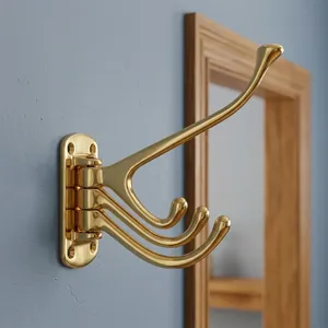 Most Selling Brass Hook <b>For</b> Creative Walls Doors Style Wall Mounted Hook <b>For</b> Bathroom Bedroom Living Room Available <b>For</b> Sale - Product Image 1