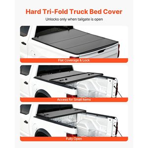 Copertura Rigida Tri-Fold per Cassone Pick-up Compatibile con Chevy Silverado/GMC Sierra 1500 2007-2025, Cassone Corto 5.8 ft (69.3 Pollici) F-250 - Product Image 3