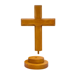 ไม้กางเขนไม้, ไม้กางเขนตั้งโต๊ะ, ไม้กางเขนตั้งพื้นสำหรับสวดมนต์ในโบสถ์ ตกแต่งบ้าน ขนาด 4x7x11 นิ้ว - Product Image 2