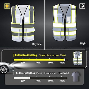 Chaleco de seguridad reflectante con construcción de tela de malla y tiras, chaleco reflectante de seguridad, subido por Dress Sports - Product Image 5