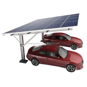批发光伏太阳能车棚结构碳钢单柱系统停车场