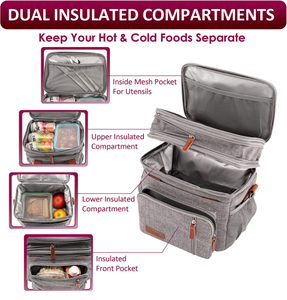 Custom Printed 300D Polyester Lunch Bag for Office Travel Picnic Portable Food Takeway Shoulder Bag Thermal Insulated Cooler Bag - Product Image 4