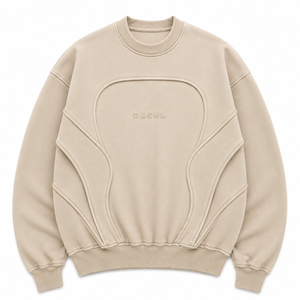 Sweat-shirt Homme Col Rond Ample en Coton Épais à Panneaux Personnalisés, Logo 3D, Meilleures Ventes, Vente en Gros OEM - Product Image 3