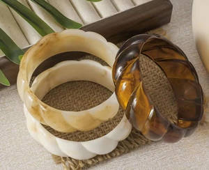 Stylish Resin Jewelry Vintage Handmade Round Bangles for Women FAIZA CRAFT FC-7196 Fashion Elegant Party Style Micro Insert - Product Image 5
