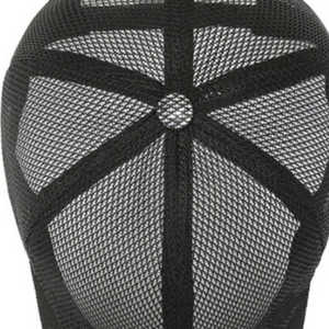 Gorra Trucker Urbana Negra de Malla, 6 Paneles, Ajustable, Unisex, Estilo Casual Urbano, Tejido Transpirable de Poliéster/Algodón - Product Image 6