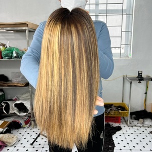 Facile à nettoyer avec des perruques Lace Front pour les femmes noires, vente en gros droite naturelle vietnamienne avec couleur mélangée - Product Image 3