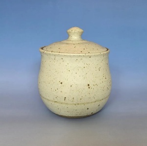 Handcrafted Ceramic Storage Jar Speckled Glaze Airtight <b>Lid</b> Rustic Kitchen Canister Farmhouse Counter Organizer Premium <b>Decor</b> - Product Image 6