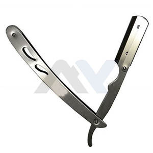 Kit de Navaja de Afeitar Profesional de Acero Inoxidable Premium, 100 Cuchillas de Afeitar de un Solo Filo Shark, Navaja de Afeitar Plegable Clásica - Product Image 2