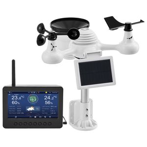 Stazione Meteo Wireless 7-in-1 con Display a Colori TFT da 7 Pollici, Alimentata a Energia Solare, Sensore Esterno per Monitoraggio Interno/Esterno - Product Image 4
