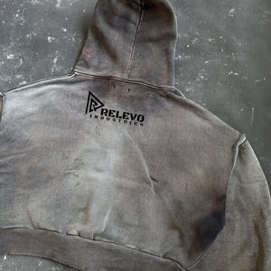 Hoodie personnalisé pour homme, en polaire unie, 100% coton, à manches longues, effet délavé, chaud et doux - Product Image 4