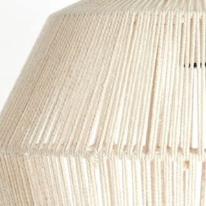 Lampe suspendue en corde tressée crème, lampe suspendue en jute tissée à la main, lampe de plafond minimaliste faite à la main - Product Image 3