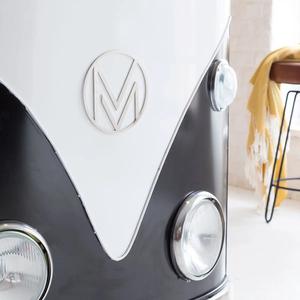 Meuble bar noir Vandana Grand Merino avec étagères en bois de manguier - Meuble bar - Product Image 6