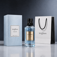 Flacon de parfum de luxe 50 ml 100 ml, flacon de parfum cylindrique, flacon de parfum vide rechargeable, logo imprimé à l'écran