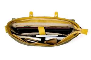 Handmade Vintage Messenger Bag Antique 100% Canvas Casual Business Bag Travel Laptop Bag With Adjustable <b>Shoulder</b> <b>Strap</b> - Product Image 2