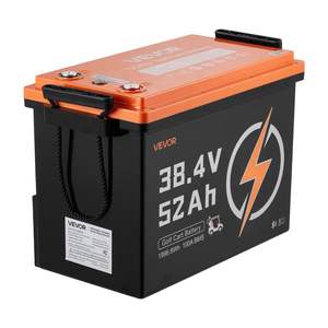 Batteria per Golf Cart 36V (38.4V) 52AH con Caricabatterie 18A, BMS 100A, 4000 Cicli, Scarica 2C, App Bluetooth per Motori Elettrici - Product Image 1