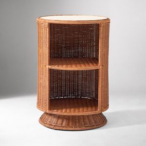 Handwoven Rattan <b>Storage</b> <b>Side</b> <b>Table</b> Round Open Shelf Handmade Eco Friendly Sustainable Furniture Wholesale Bulk OEM Supplier - Product Image 5