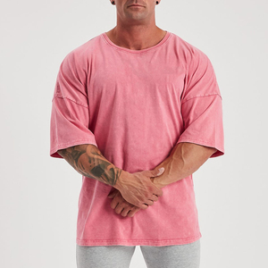 Camisetas de hombre con lavado ácido, estilo vintage, tela de algodón con efecto desgastado, corte regular, material transpirable, manga corta, ropa casual, cuello redondo. - Product Image 6