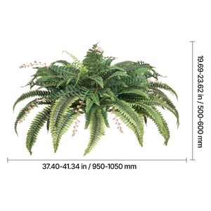 Grandi Felci Artificiali di Boston da 37-41 Pollici, Resistenti al Sole, Decorazione Murale con Piante Finte, Cesto Verde Appeso - Product Image 2