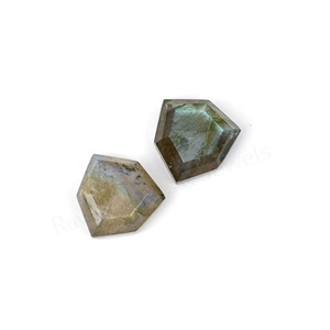 Best Selling Natural Labradorite Hexagon Shape Step Cut High Polish 12mm Flatback Loose Gemstone Cabochon Jewelry Making Ring - Product Image 1