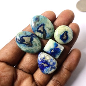 Cabujón de Afganita Azul Fuego de Alta Calidad, Lote a Precio Mayorista, Piedra de Cristal Pulida Hecha a Mano para Anillos, Colgantes y Fabricación de Joyas - Product Image 1