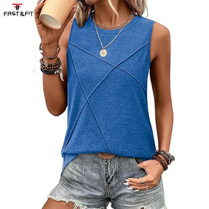 Meilleur fabricant, prix bas, haute qualité, débardeur décontracté pour femmes grandes tailles, respirant, écologique, tricoté 100% coton - Product Image 1