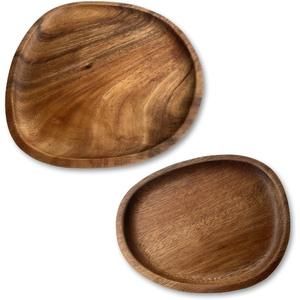 Plat de service rectangulaire en bois, écologique, pour snacks, sushis, aliments, pour restaurants, hôtels, vaisselle de table - Product Image 5