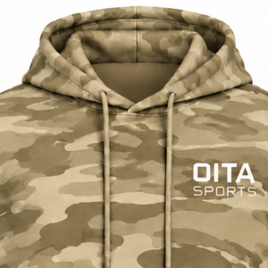 Sweat à capuche camouflage kaki pour homme, personnalisé, en polaire, avec poche kangourou, manches longues, cordon de serrage, pour l'extérieur, décontracté - Product Image 3