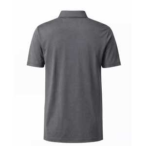 Camiseta Polo Personalizada para Hombre con Logotipo Bordado, Manga Corta, Algodón, Color Gris, Fabricante OEM, Venta al Por Mayor - Product Image 2
