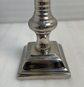 Traditional Brass <b>Candle</b> Holder With Nickel Finish For Festive Decoration And Luxury Home Styling - Product Image 5