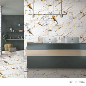Azulejo de Porcelana Noble Gold de Alto Brillo, Formato Grande 600x1200, Superficie Pulida Premium, para Paredes y Pisos, Uso en Interiores y Exteriores - Product Image 1