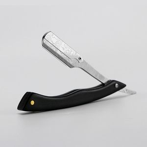 Navaja de barbero de alta calidad, ligera, de acero inoxidable, con mango de cuerno de búfalo negro. - Product Image 2