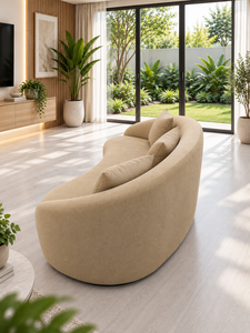 Sofá Curvo Cello de Emerald Sofa, Sofá Redondo Moderno y Contemporáneo para Sala de Estar, Decoración de Estudio, Fabricante de Telas Personalizadas - Product Image 2