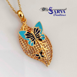 Ensemble de collier et boucles d'oreilles en émail papillon or rose de luxe, bijoux en argent sterling 925 pour femmes, élégance au quotidien - Product Image 6