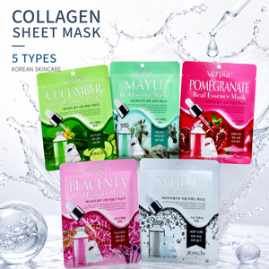 Korean Collagen Niacinamide Glycerin Nourishing Sheet Mask 5 Types - Product Image 1