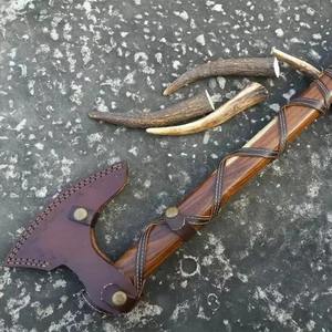 Steel Craft International Customized Outdoor Carbon Steel Viking <b>Axe</b> Long Handle New Design Hatchet for <b>Camping</b> DIY Grade - Product Image 2