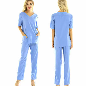High Waist Hospital Scrubs <b>Doctor</b> Uniforms Nursing Women Scrubs Uniforms Scrubs Short Sleeve Uniforms Joggers <b>Sets</b> With Logo - Product Image 4