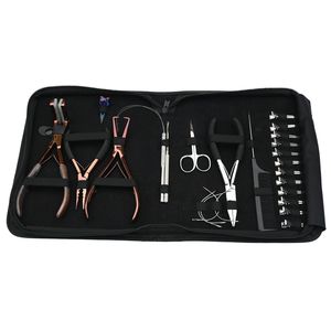 Professional Hair Extension <b>Tool</b> Kit Stainless Steel Pliers Scissors Comb Needles <b>Clips</b> for Installation and Removal - Product Image 6