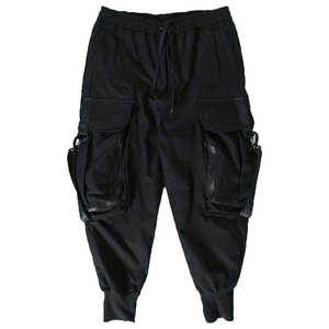 Pantalones cargo techwear negros para hombre, joggers tácticos, pantalones streetwear cyberpunk, pantalones harem con múltiples bolsillos, ropa urbana hip hop - Product Image 5