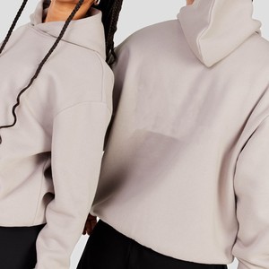 Sudadera Holgada de Forro Polar Ecológico para Mujer, Otoño-Invierno, Color Sólido, Algodón y Poliéster, Casual, Tallas Grandes - Product Image 2