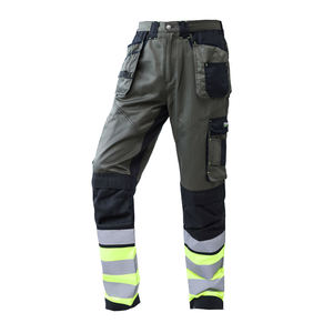 Heavy duty workwear pants for men with reinforced <b>knees</b> and utility pockets for construction and industrial use - Product Image 6