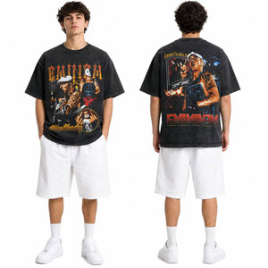 Camisetas de Hombre de Algodón Grueso, Estilo Urbano, con Logotipo Personalizado, Estampado Gráfico de Alta Calidad, Color Marrón Lavado Ácido - Product Image 6