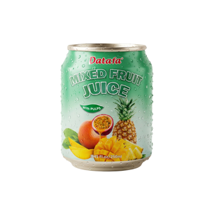 Jugo de Frutas Natural OEM/ODM, Lata Estándar de 250 ml, Jugo de Frutas Mixtas con Pulpa Real, Marca Privada, Vietnam - Product Image 1