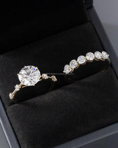 IGI/GIA Lab Grown Cut Diamond Vintage 14k jaune mariage/bague de fiançailles unisexe or blanc fin pour anniversaire fête-digne - Product Image 1