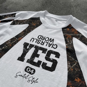 Custom Real <b>Tree</b> Camo Printed Short Sleeve Boxy TShirt Bulk Wholesale Heavy <b>Weight</b> Cotton Oversized Men's T Shirts High Quality - Product Image 2