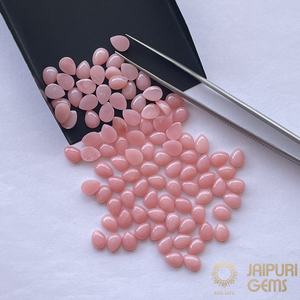Gemas de Ópalo Rosa Natural de Jaipur, Piedras Sueltas con Corte de Pera, Cabujones Calibrados de 5mm, 6mm, 7mm, Pulidos y Opalescentes, Directo del Distribuidor - Product Image 1