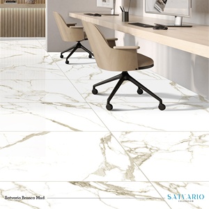 Azulejo de Porcelana Vitrificada Blanco Brillante Pulido de Gran Tamaño 600x1200mm Personalizado, Económico y de Calidad para Piso con Logotipo - Product Image 4